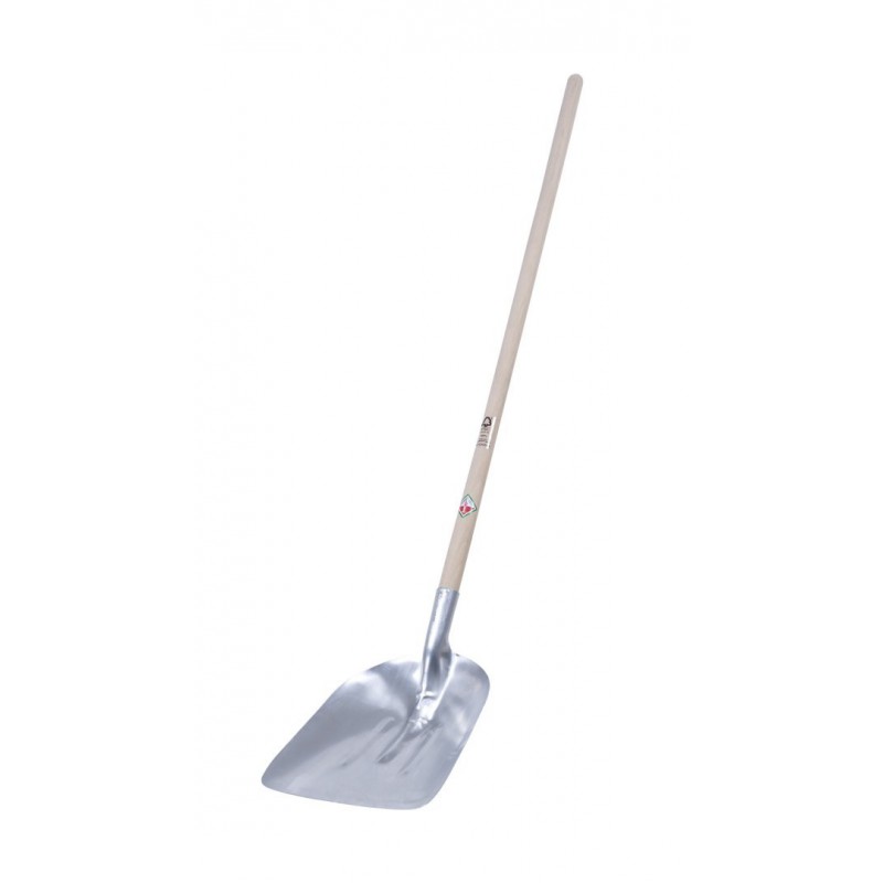 Oval aluminum snow shovel