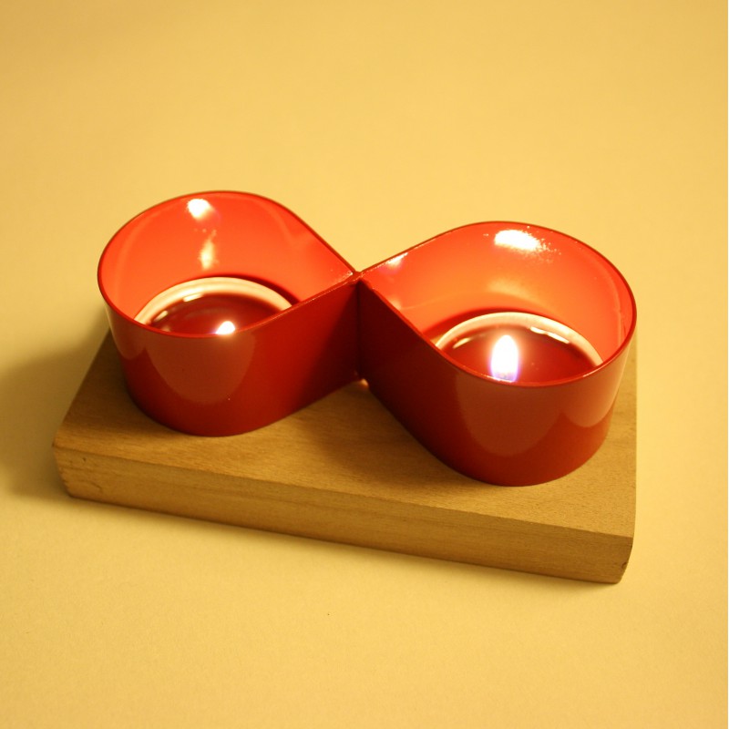 Porta Candeline Tea-Light Rosso