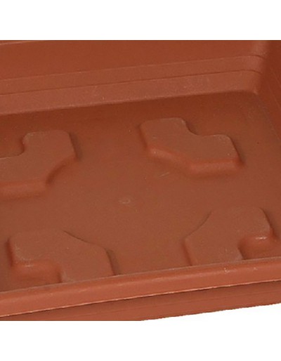 Sottovaso quadrato 16 cm TERRACOTTA