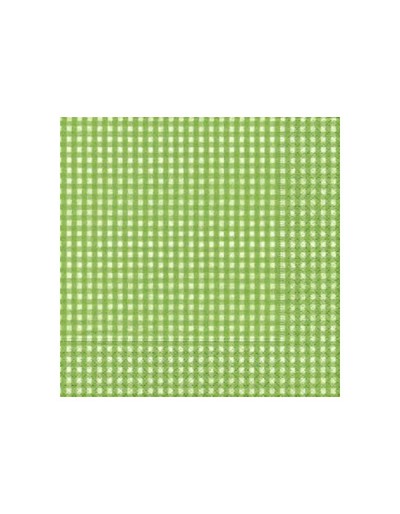 Green and white napkins