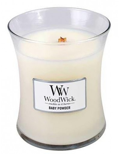 Woodwick ljus medium babypuder