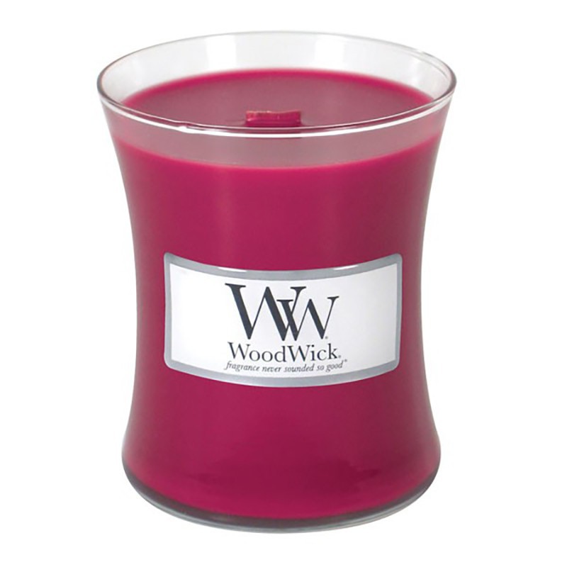 Woodwick mittlere Kerze zu Johannisbeeren