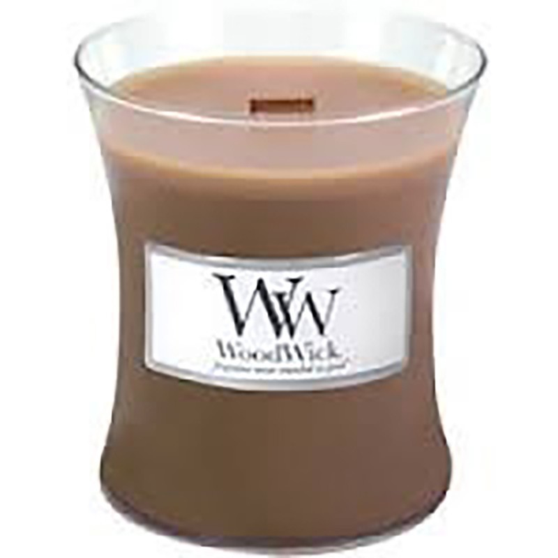 Woodwick medium candle to biscuit