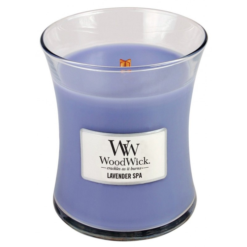 Vela média woodwick para lavanda