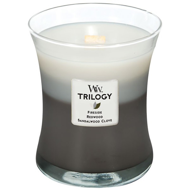 Woodwick candela trilogy media warm woods