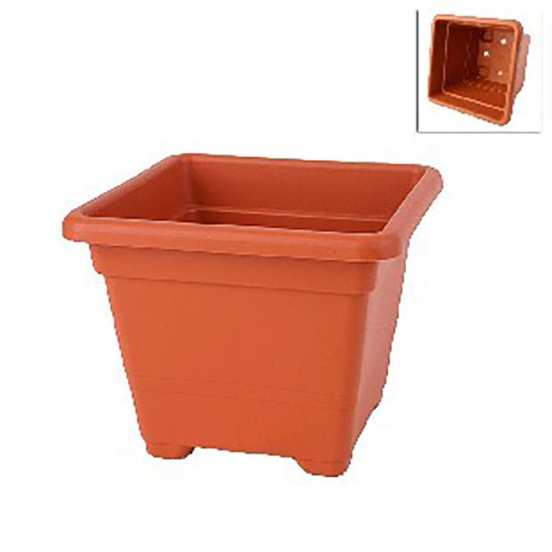 Vaso quadrado 27 cm TERRACOTTA