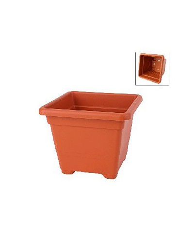 Vaso quadrado 27 cm TERRACOTTA