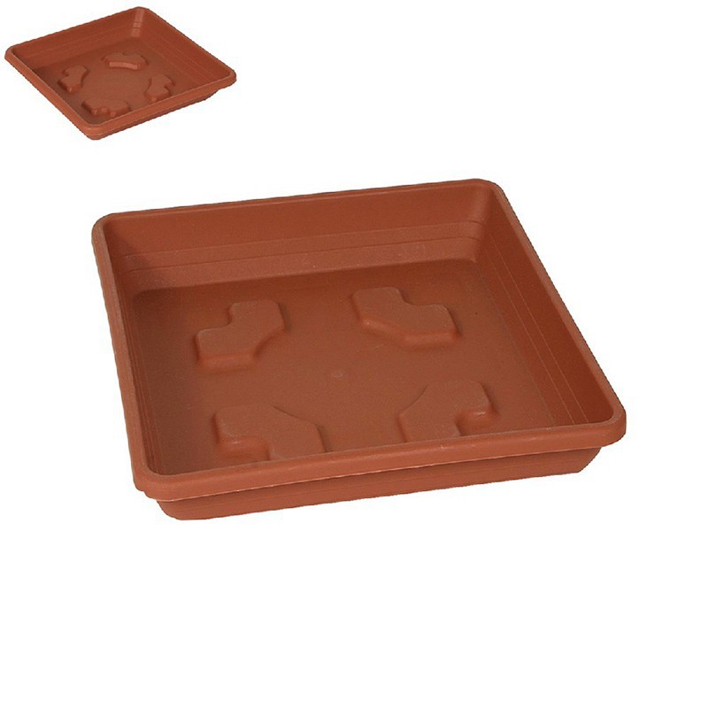 Sottovaso quadrato 20 cm TERRACOTTA