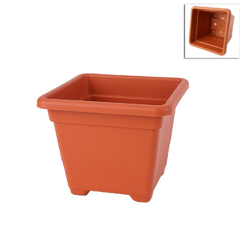 Vaso quadrado 18 cm TERRACOTTA