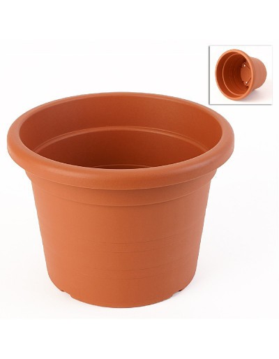 Vaso de cilindro de 60 cm TERRACOTTA de diâmetro