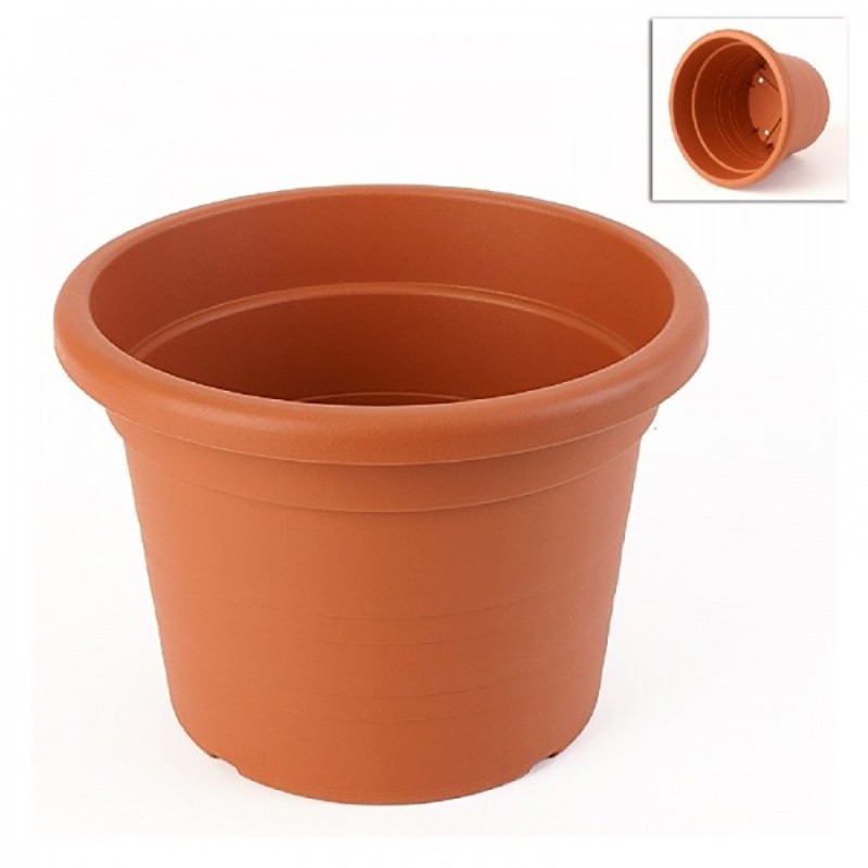 Vaso de cilindro de 45 cm TERRACOTTA de diâmetro