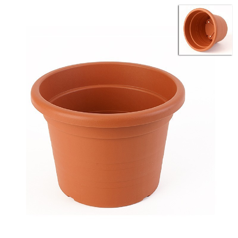 Vaso de cilindro de diâmetro TERRACOTTA de 27 cm