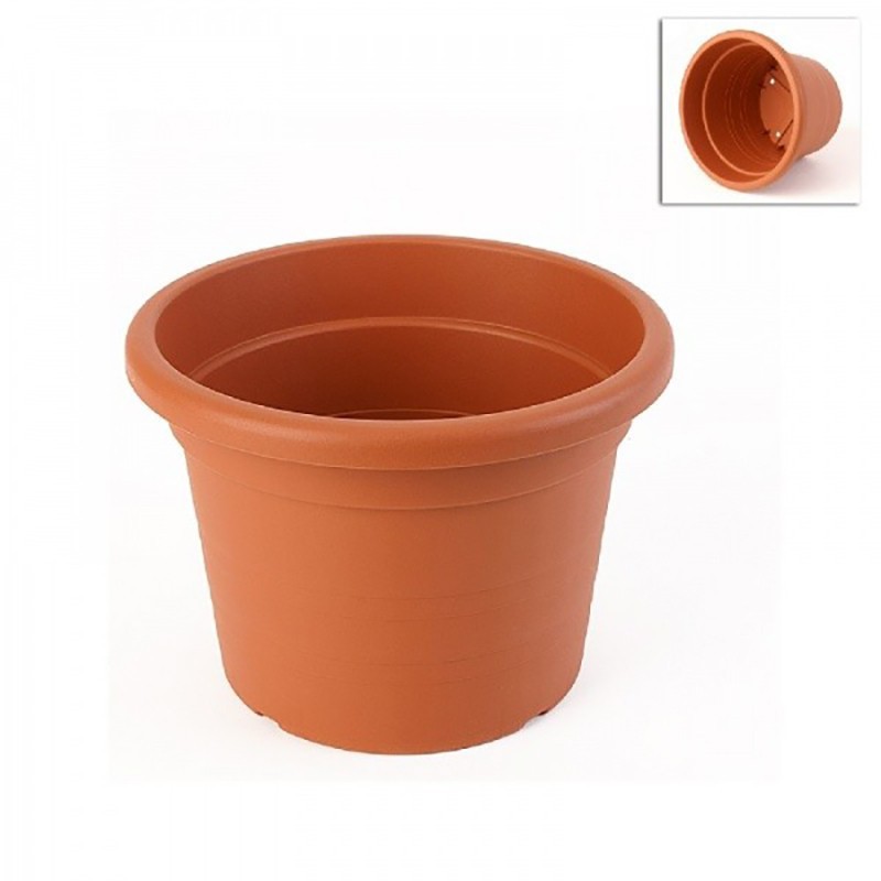 Vaso de cilindro de diâmetro TERRACOTTA de 24 cm