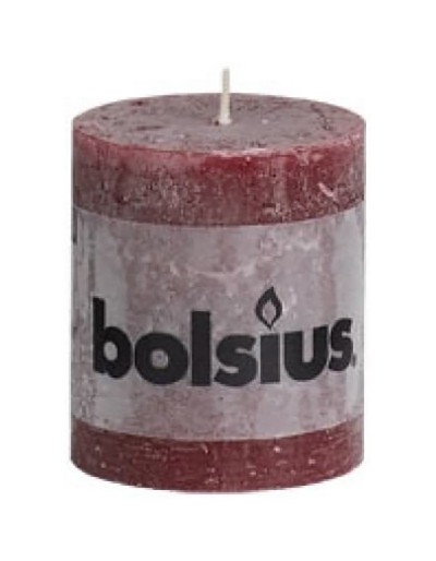 Rustic dark red candle
