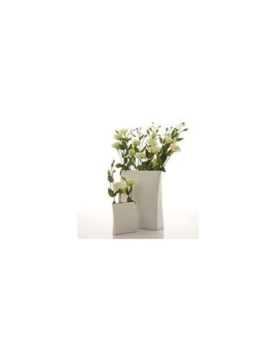 Weiße schräge Vase 24x 31cm