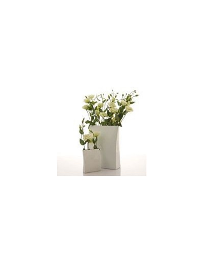 White oblique vase 24x 31cm