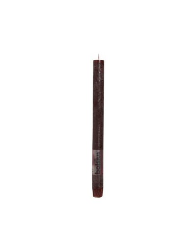 Rustic dark red cylindrical candle