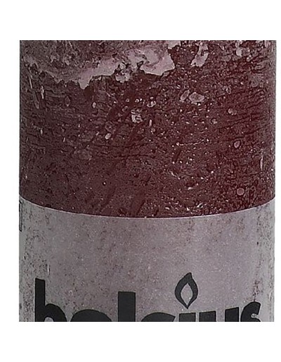 Rustic dark red cylindrical candle