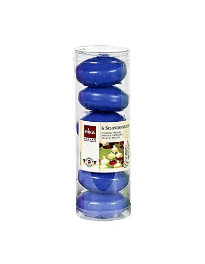 Blue floating candles 6 pieces