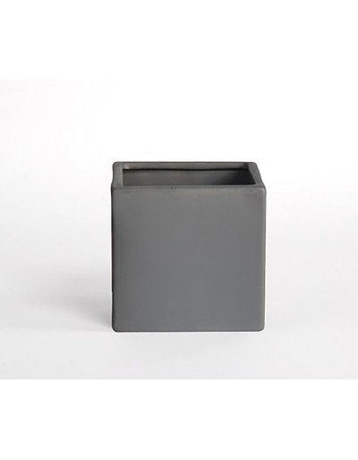 D&amp;M Vaso cubo grigio opaco 14 cm