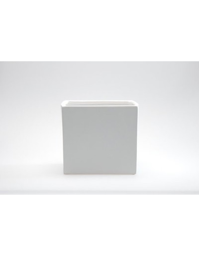 D&amp;M Matte White Cube Vase 14cm