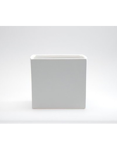 D&amp;M Matte White Cube Vase 14cm