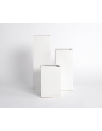 D&amp;M Vase H20 weiß matt A 20 cm
