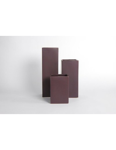 Vase D&M H30 mat brun/noir A 30 cm