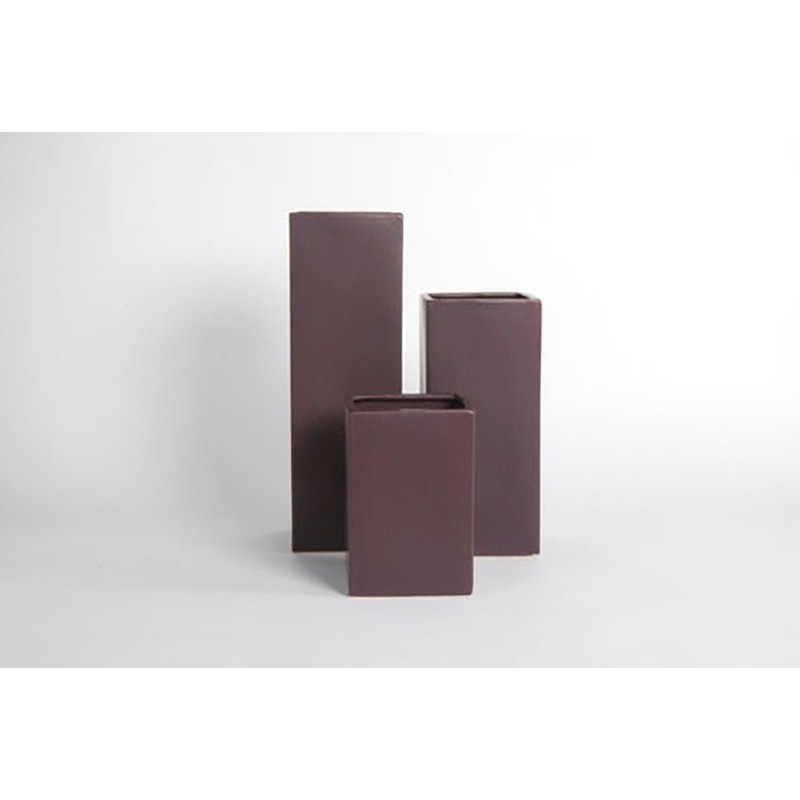 D&M Vase H30 brown/black matte A 30 cm