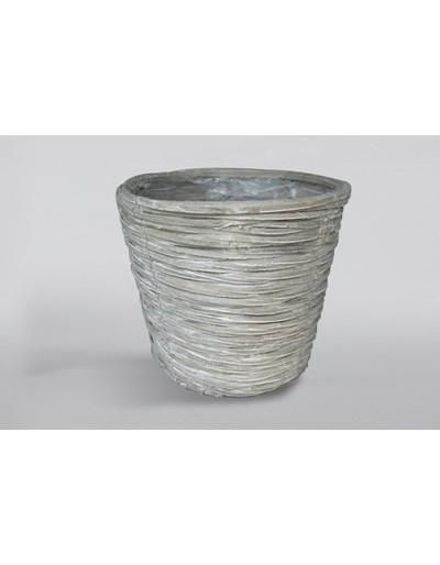 D&amp;M Vase/Grey Wave Basket 15