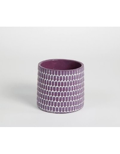 D&M Vaso de cerâmica roxo 18