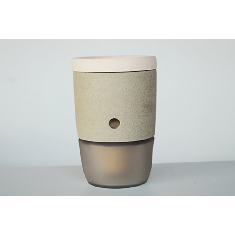 MODULAR VASE D19 P&P TAUPE