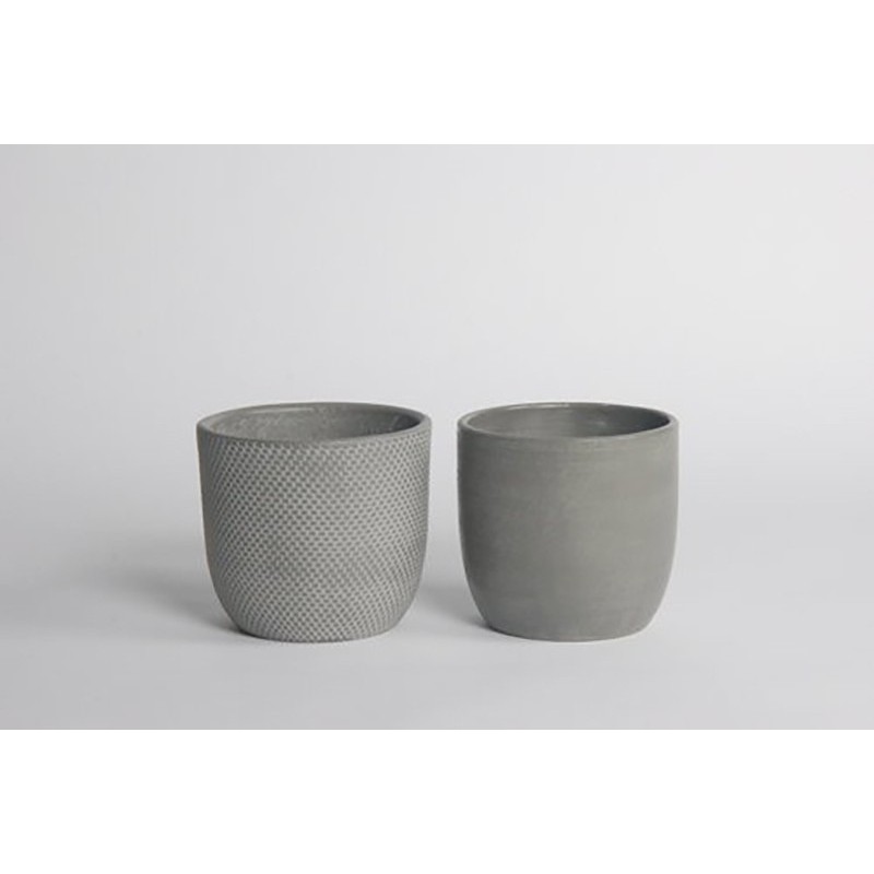 D&M micmac vaso ceramica grigio 18 cm