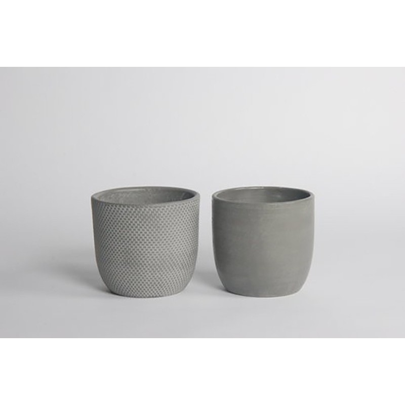 Vase en céramique gris micmac D-M 18cm
