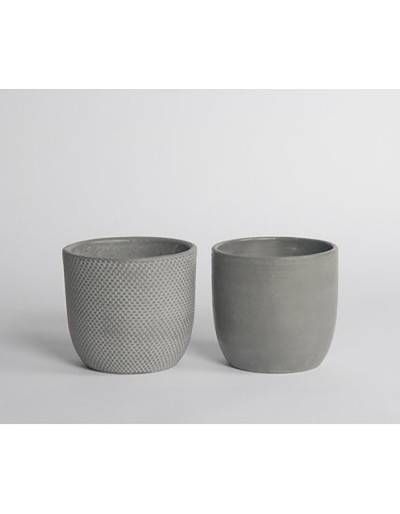 D&amp;M micmac grey ceramic vase 18cm