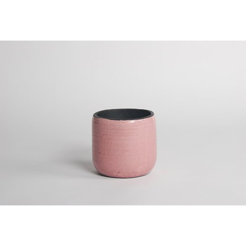 D&M rosa afrikanische Keramik Vase 17cm
