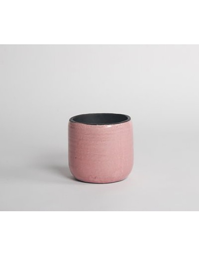 D&M rosa afrikanische Keramik Vase 17cm