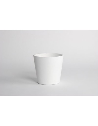 D&M Vase white ceramic 14 cm