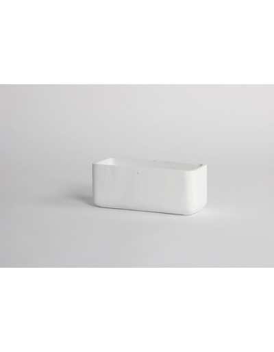 D&M Vase white rectangular 24 cm