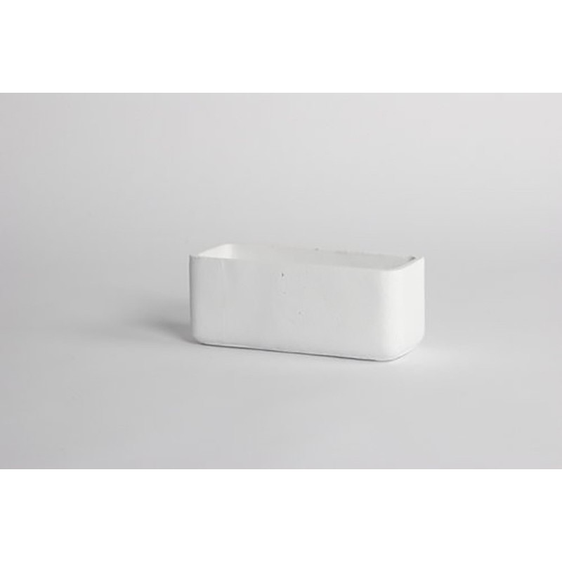 D&M Vase white rectangular 24 cm