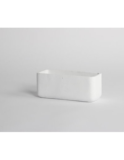 D&amp;M Vase blanc rectangulaire 24 cm