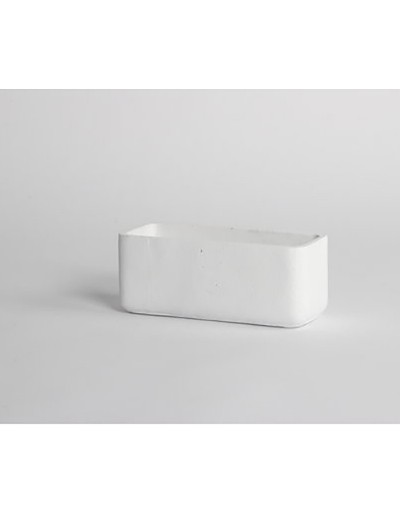 D&M Vase white rectangular 24 cm