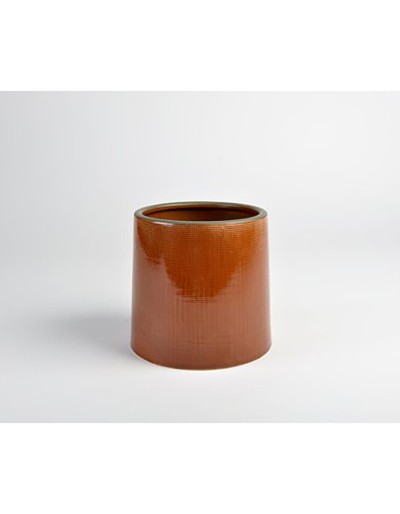 VASE D13 WAFFLE RUST