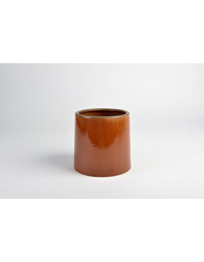 VASE D24 WAFFLE RUST