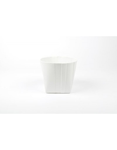 D&M Vaso folded in ceramica bianco 14 cm