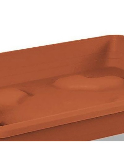 Sottovaso quadrato 42 cm terracotta