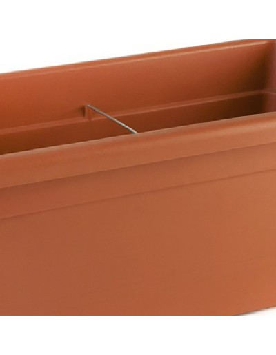 Plantador rectangular Anthea 80 cm terracota