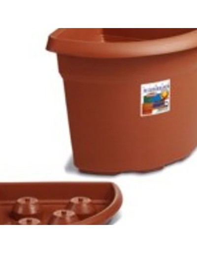 Fioriera angolare 45 cm colore terracotta