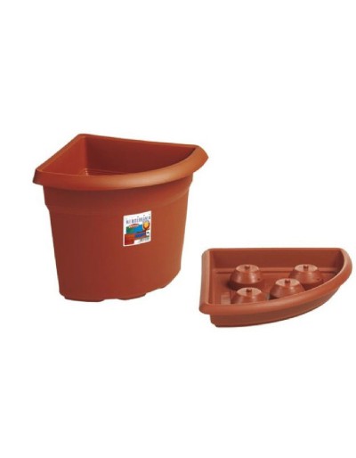 Fioriera angolare 39 cm colore terracotta