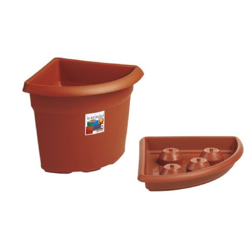 Fioriera angolare 39 cm colore terracotta